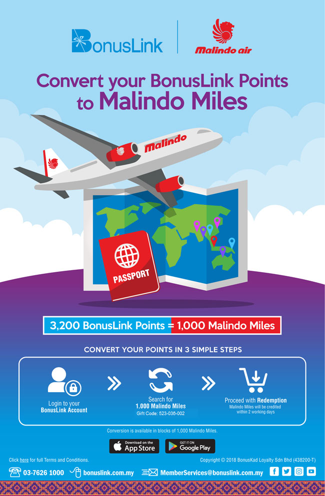 Malindo Air BonusLink Miles Conversion Program